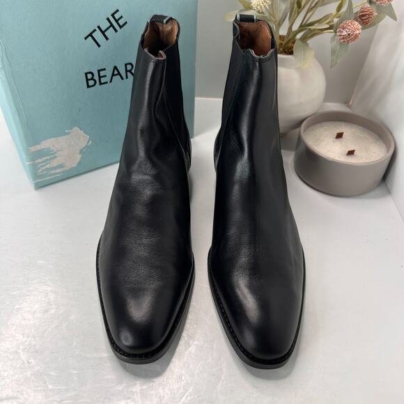 Shoe The Bear Eli Leather Upper Chelsea Ankle Boot Pull On Black Men 10 Tried On - Picture 5 of 11